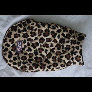 Heart to Tail Reversible Cheetah Print Dog Puffer